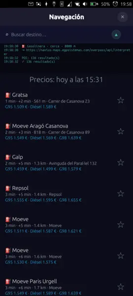 Precios de combustible